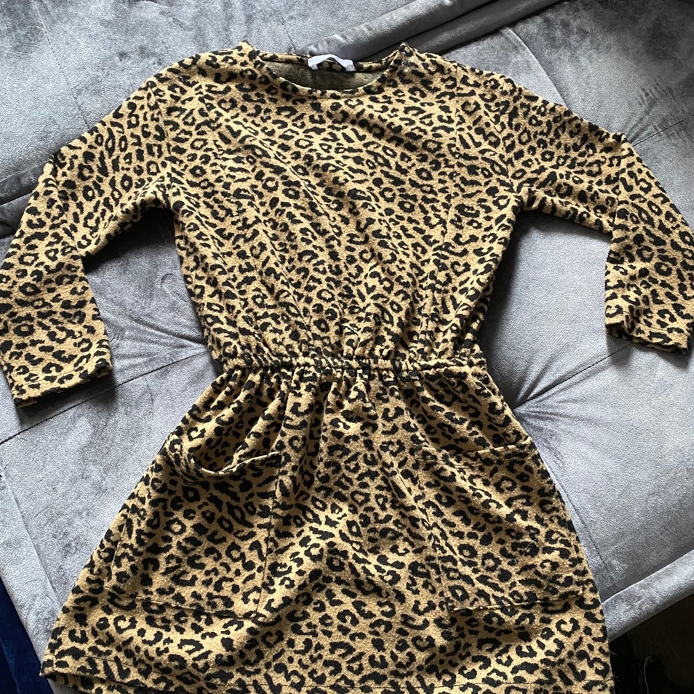 Zara girls leopard dress sz 8